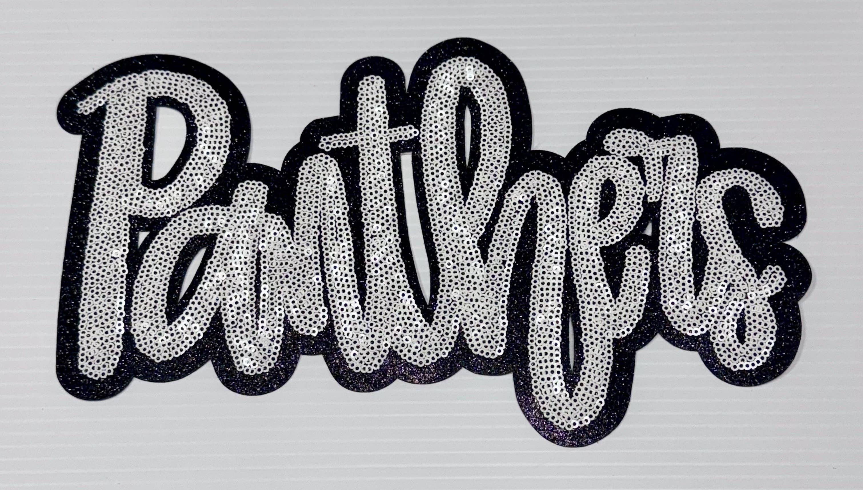 sequinandstiches - Wholesale Patch - Panthers  Patch, Sequin Patch, Football Patch, Panthers Game Day Sequin Patch,  DIY, Iron on Patch, Black glitter backing9