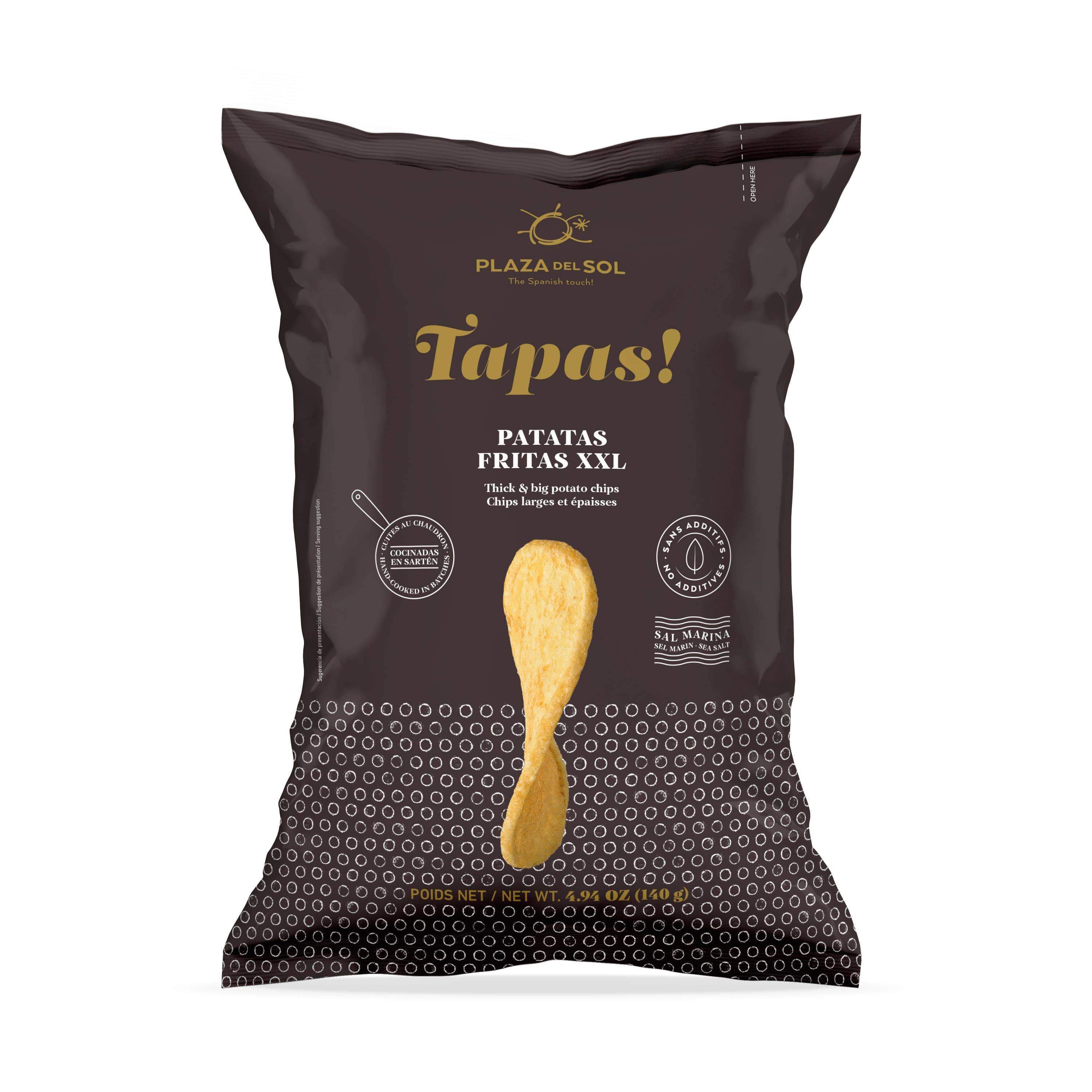 Plaza del sol - Wholesale Chips - Potato chips Tapas! (Big & Thick) 140g