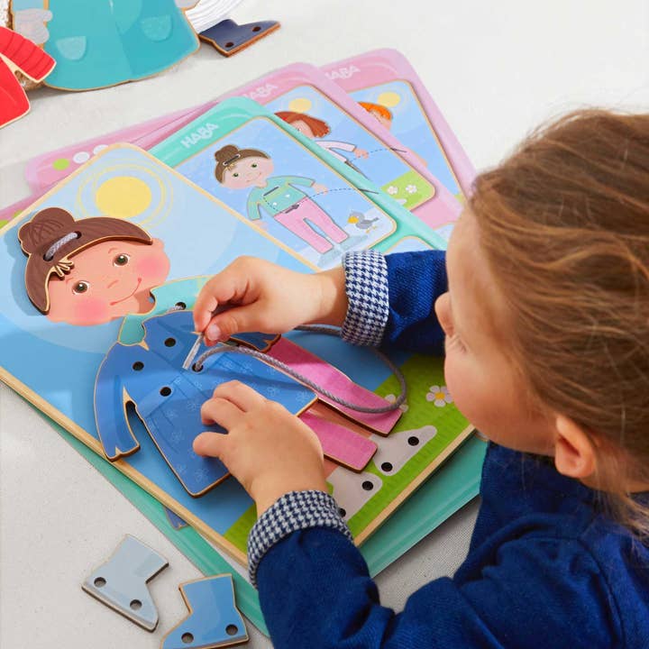 HABA USA - Wholesale Classic Toy - Kids - Dress Me Threading & Lacing Game1