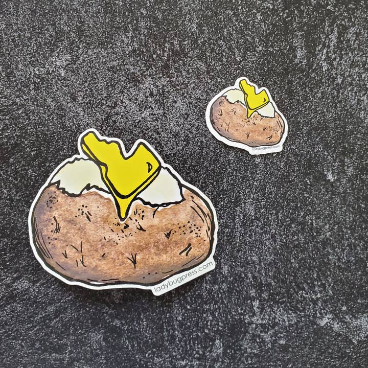 Idaho spud sticker for wholesale by Ladybug Press