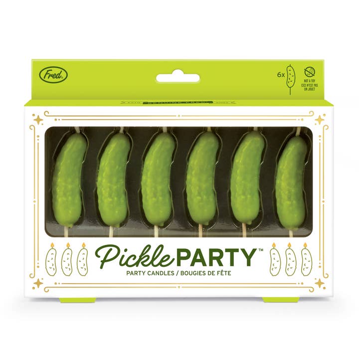 PICKLE PARTY Candles - Set of 6 for wholesale by Fred & Friends