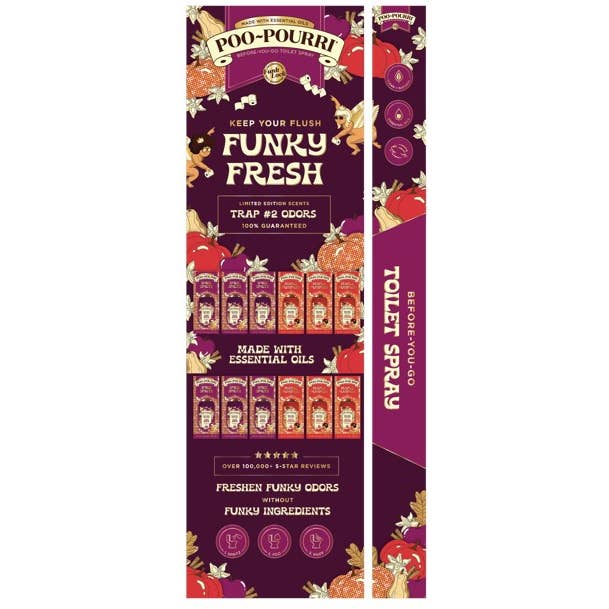 ~Pourri - Wholesale Toilet Spray - Poo~Pourri LTO Fall 2oz 2 Scents 2025 14" Pre-filled Display