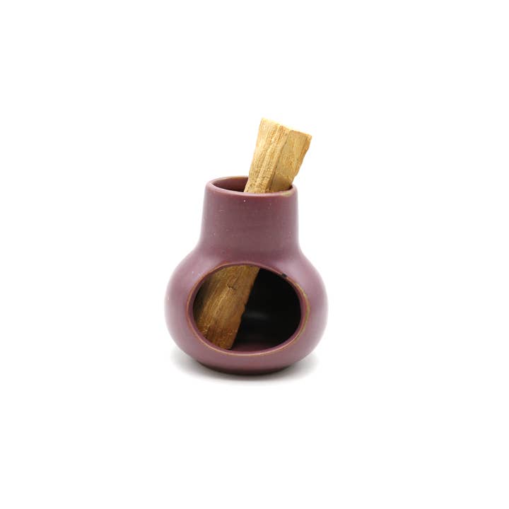 Designs by Deekay Inc. - Wholesale Incense Holder - Ceramic Mini Smudge Chimney - Purple