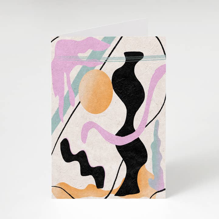 Bright Eclectic A6 Greeting Card for wholesale by Kelsey Flones Design