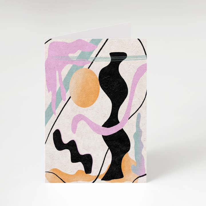 Bright Eclectic A6 Greeting Card for wholesale by Kelsey Flones Design