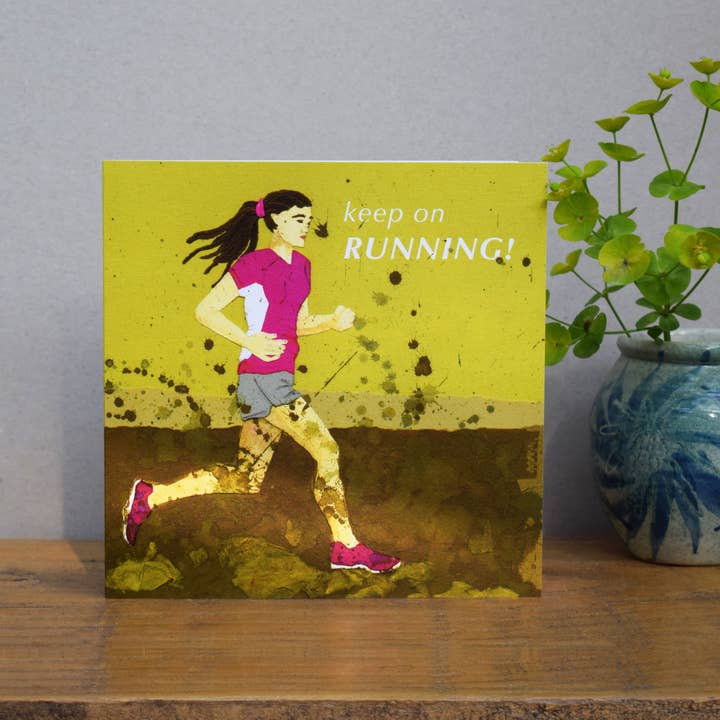 Windsock Press – wholesale Encouragement card – Running Card (keep on running)1