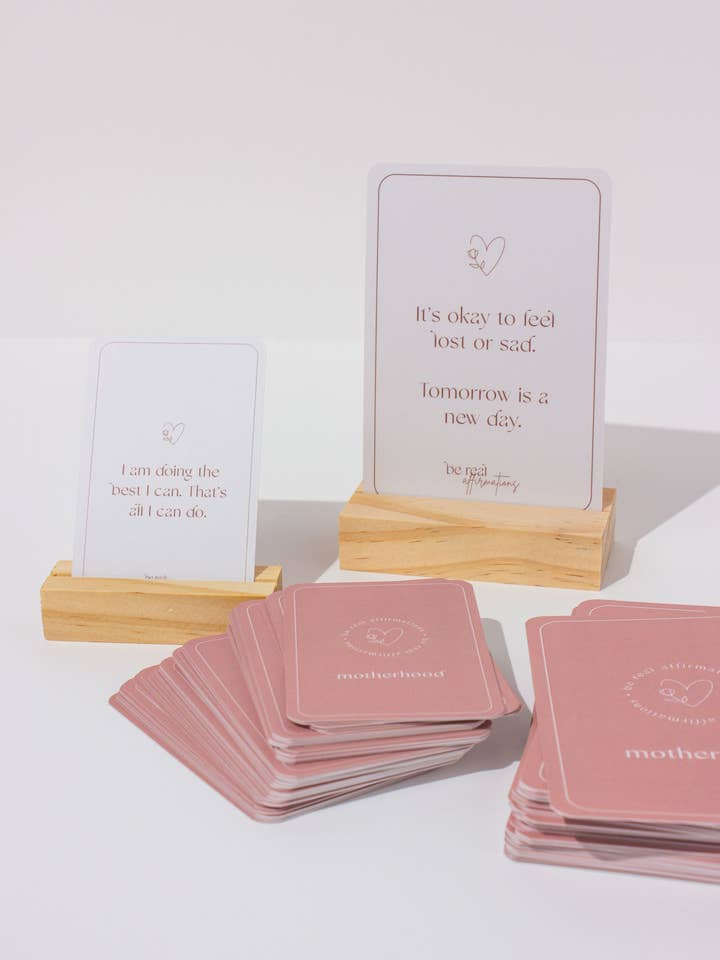 Motherhood affirmation cards for wholesale by Be real affirmations