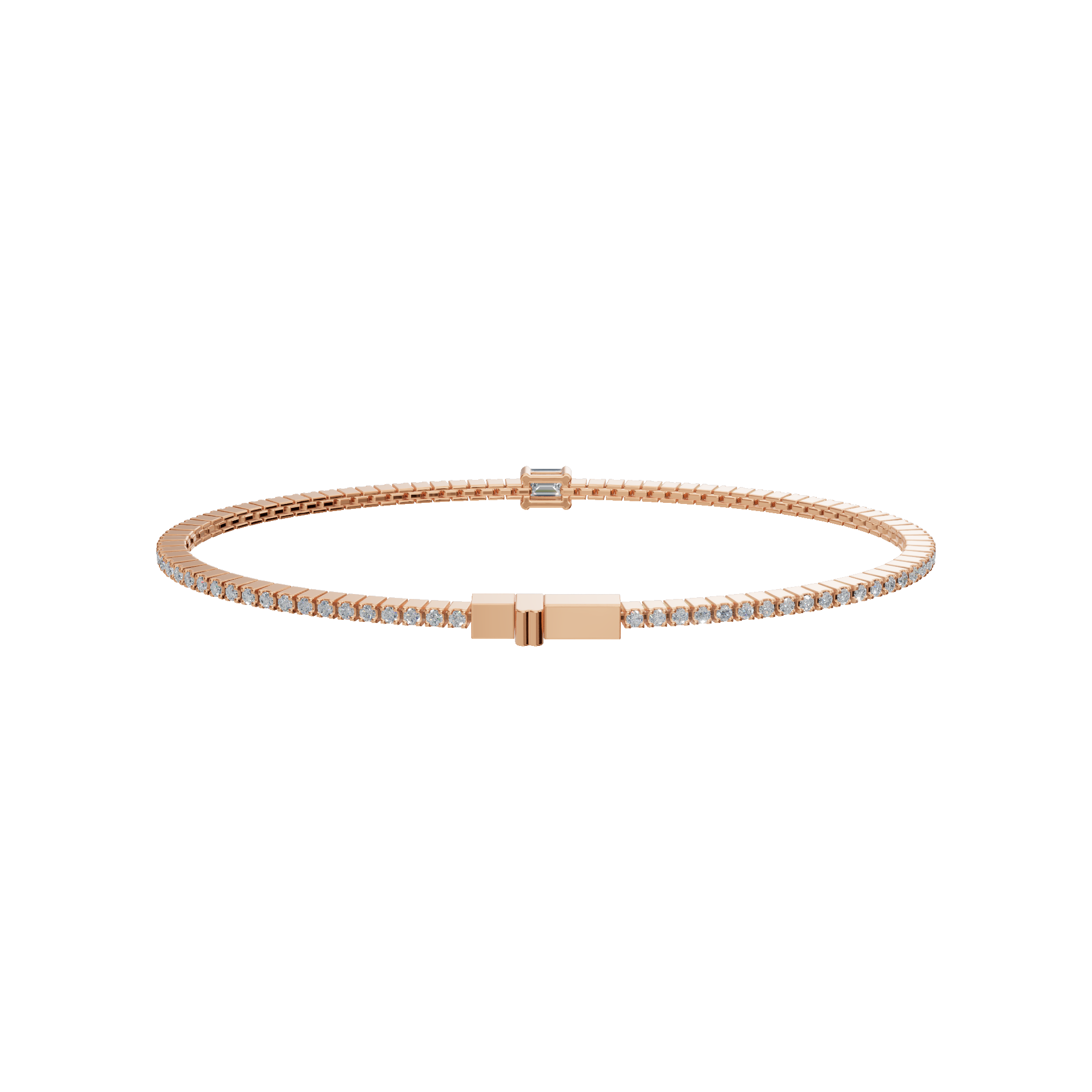PureYou Jewelry - Wholesale Bangle Bracelet - Women's Tennis Bracelet with 1Ctw Natural Diamond in Gold6