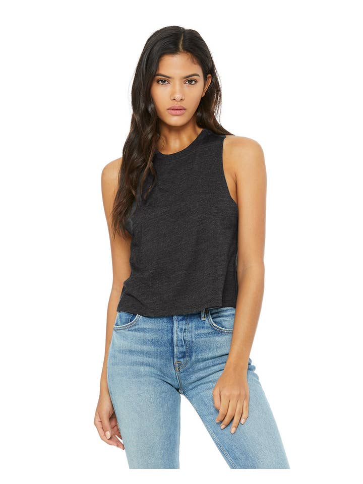 Total Apparel - Wholesale Tank Top - Women's - Bella + Canvas Ladies' Racerback Cropped Tank | 66821