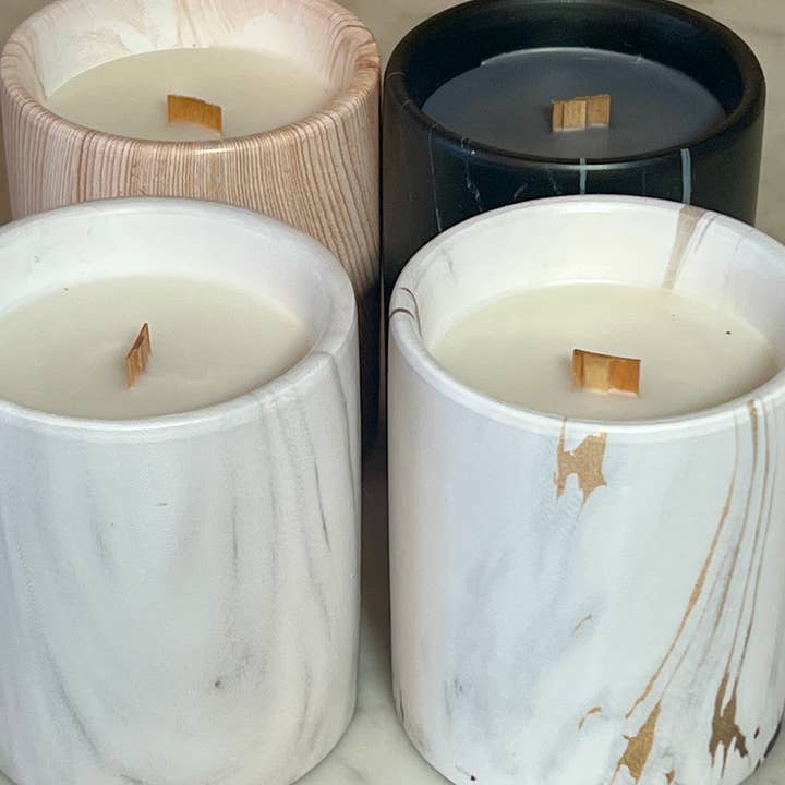 The Sacred Wild Candle Co - Wholesale Jar/Filled Candle - Biophilia: White Marble + Pure Fresh Air Scented Candle14