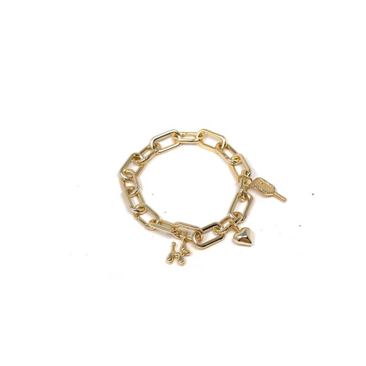 The Sis Kiss - Wholesale Charm/Dangle Bracelet - Token Charm Bracelet | Gold & Silver | AdjustableÂ