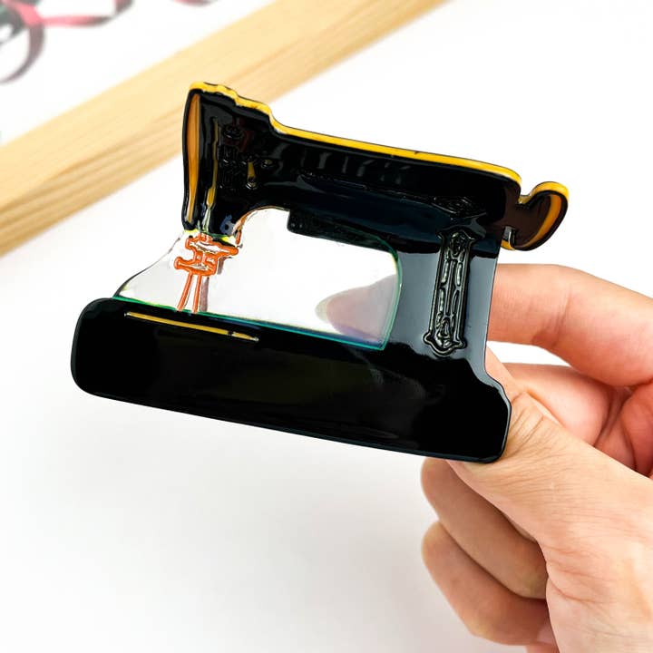 Sewing Machine Claw Hair Clip, Unique Acetate Hair Clip for wholesale on Faire3