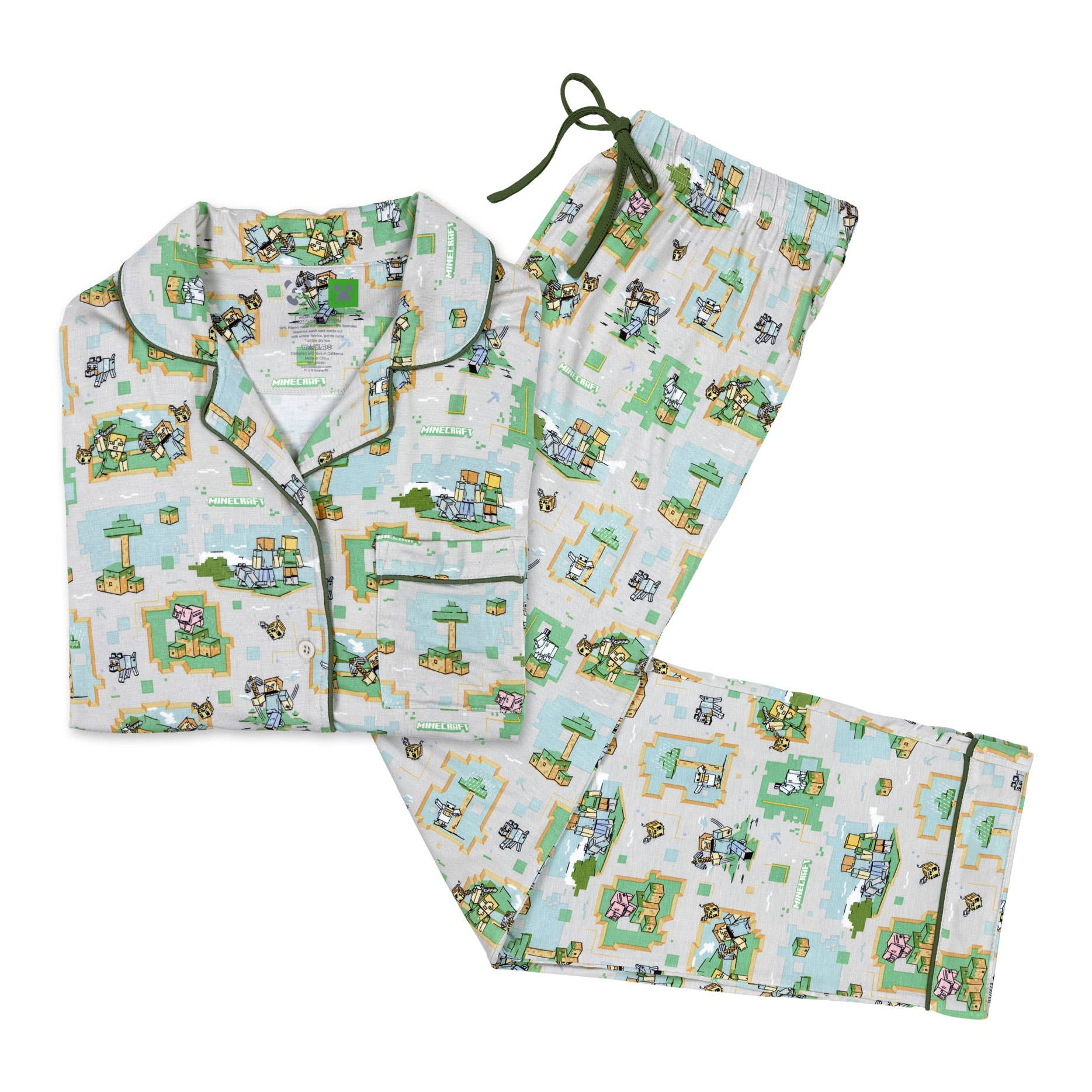 Bellabu Bear – wholesale Pyjamas - Herr – Minecraft Overworld Dreams Bambupyjamaset för män0