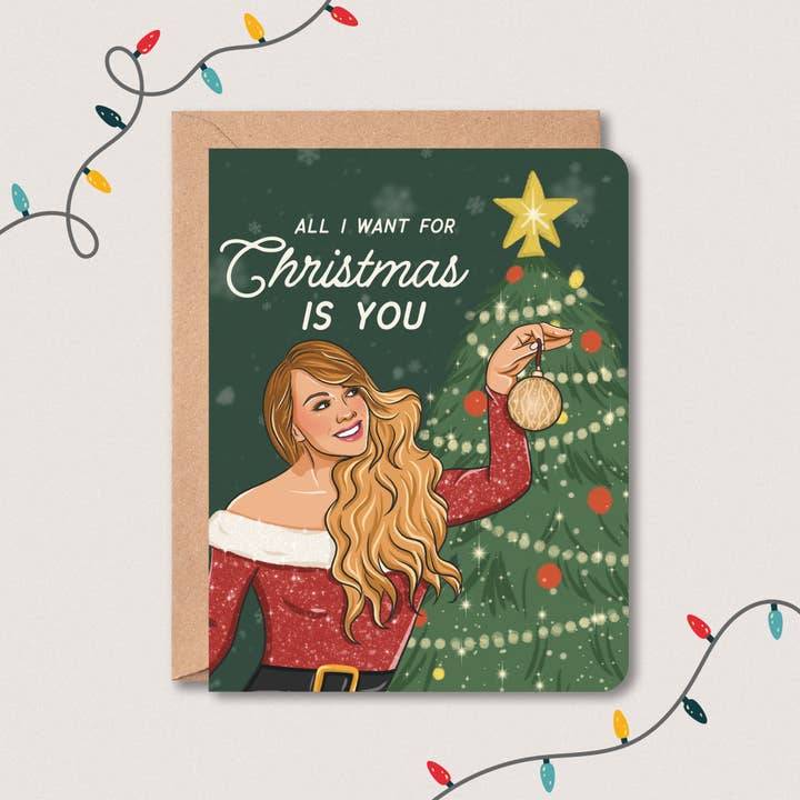All I Want Is You Christmas Card for wholesale by Little Willow