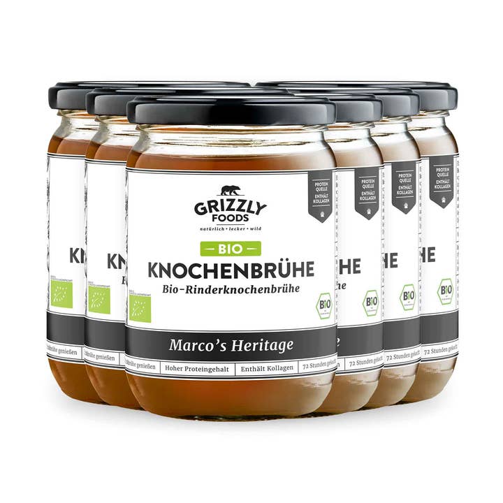 Økologisk oksebenbouillon for engroshandel hos Grizzly Foods