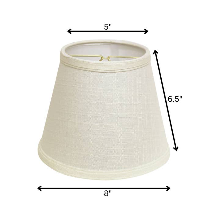 Continents Brands - Wholesale Lamp Shade - Cloth & Wire Empire White Lampshade Bulb Clip 5" Top