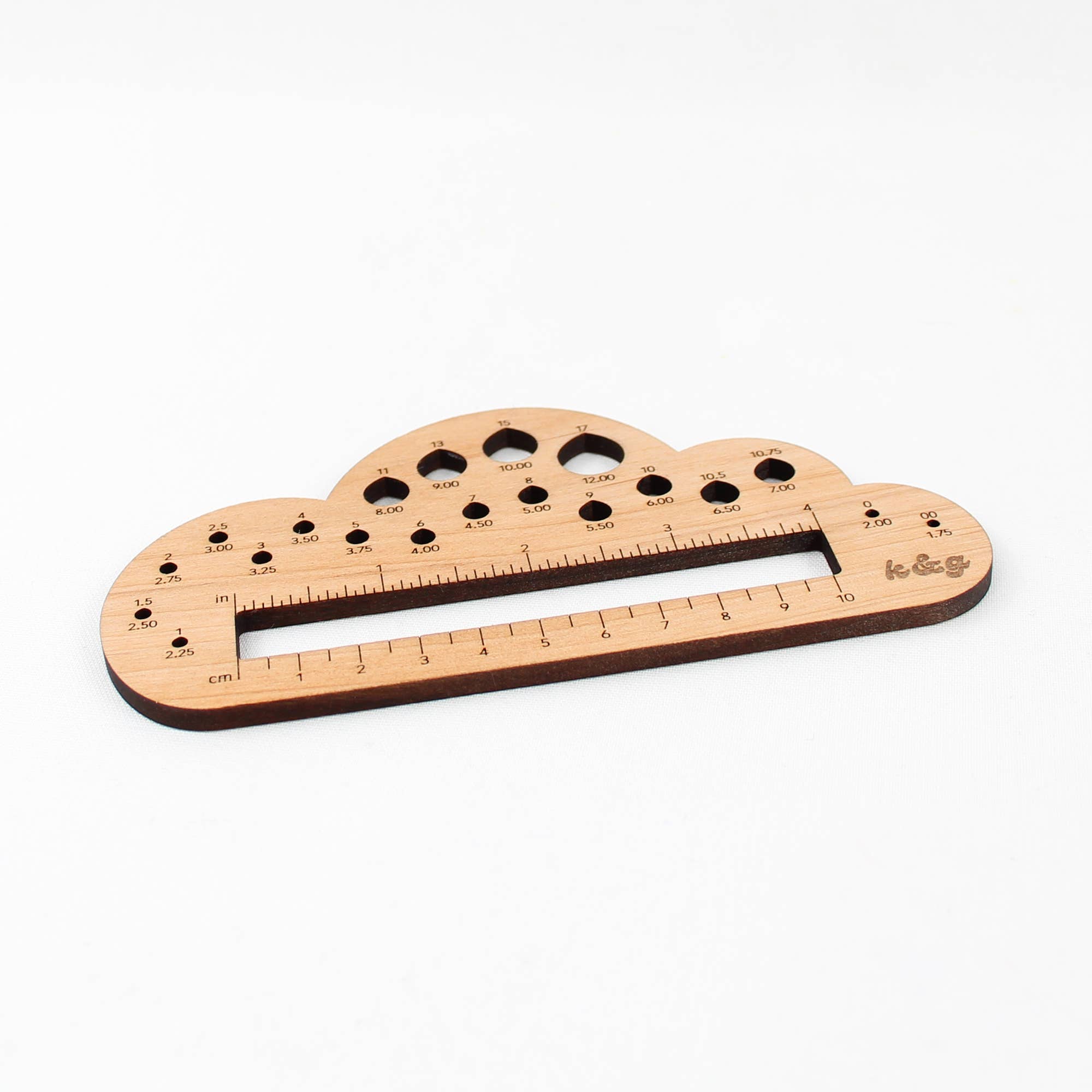 Knit & Gather - Wholesale Knitting/Crochet Supplies - 4" Cloud Knitting Needle Gauge Tool1