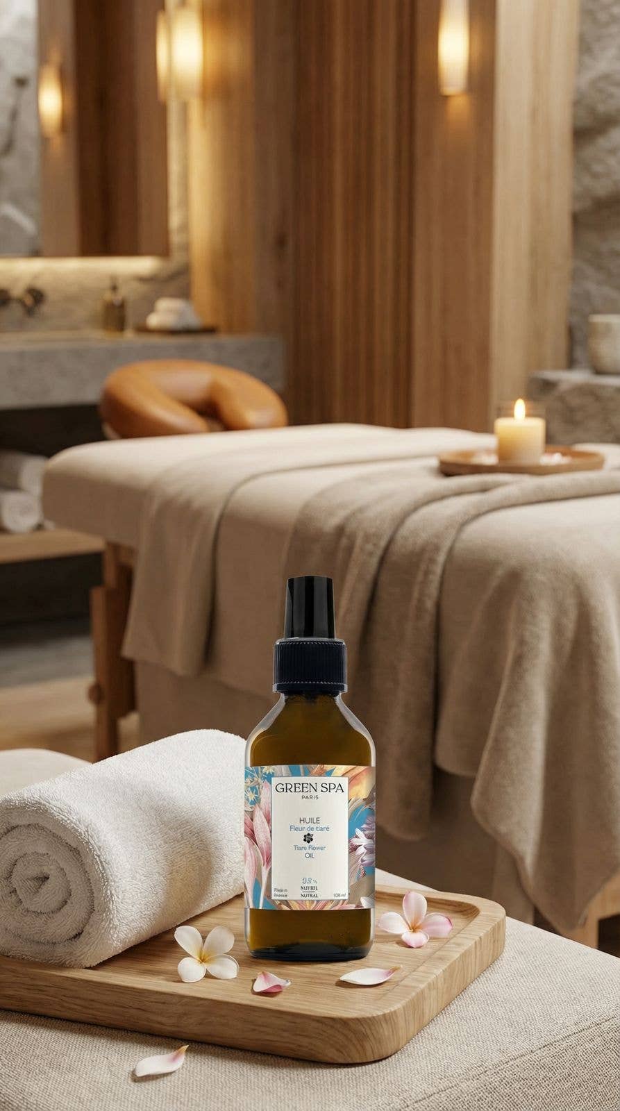 Green Spa – Großhandel Bade-/Körperöl – Tiare-Blütenöl2