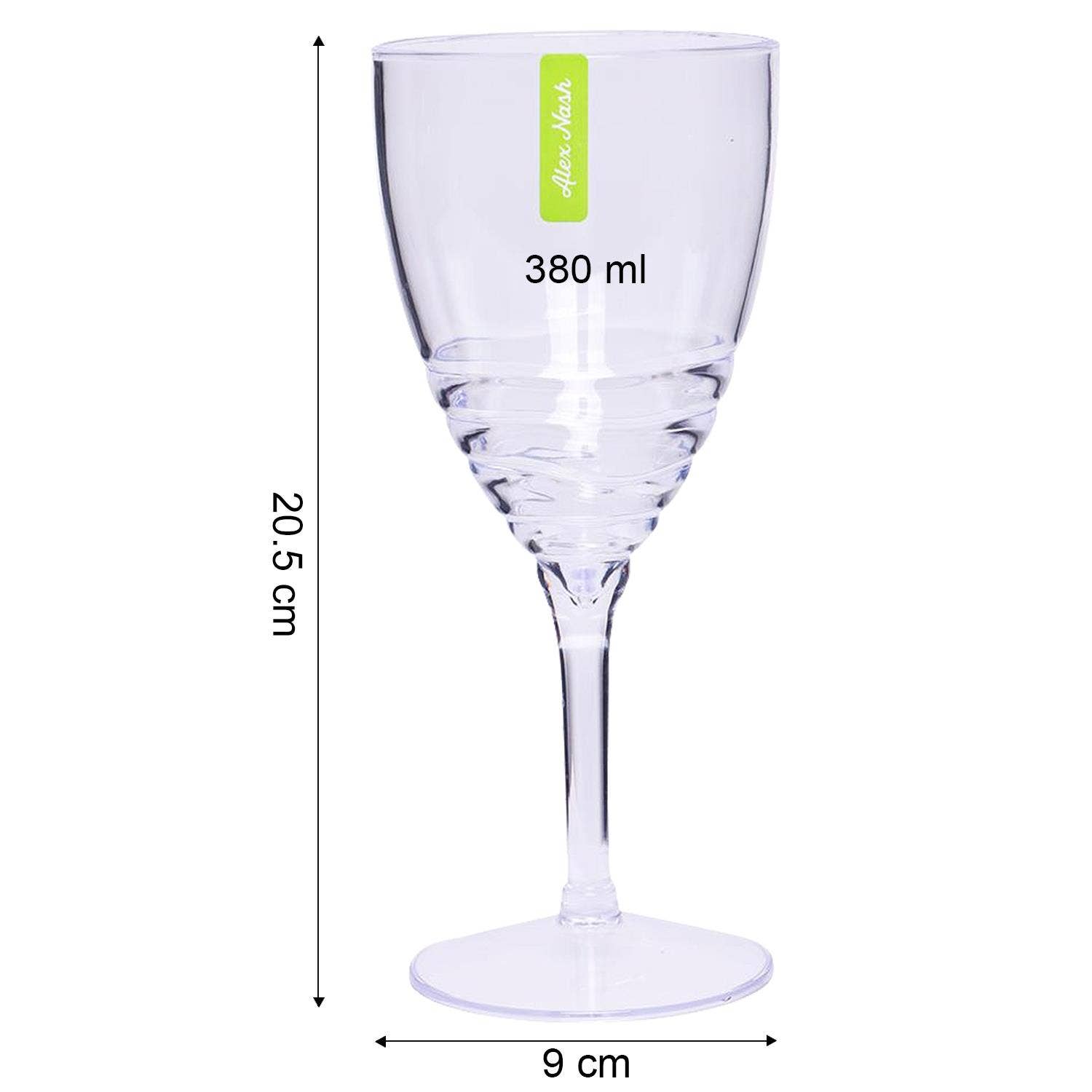 Daniel James – wholesale Wine glass – Pack of 4 Plastic Swirl Wine Glasses by Alex Nash1