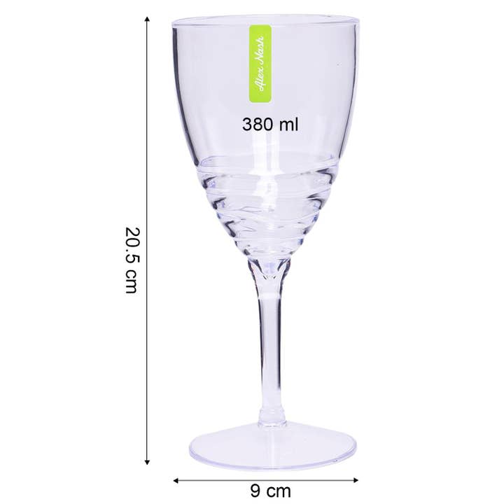 Daniel James - Wholesale Wine glass - Pack of 4 Plastic Swirl Wine Glasses by Alex Nash1