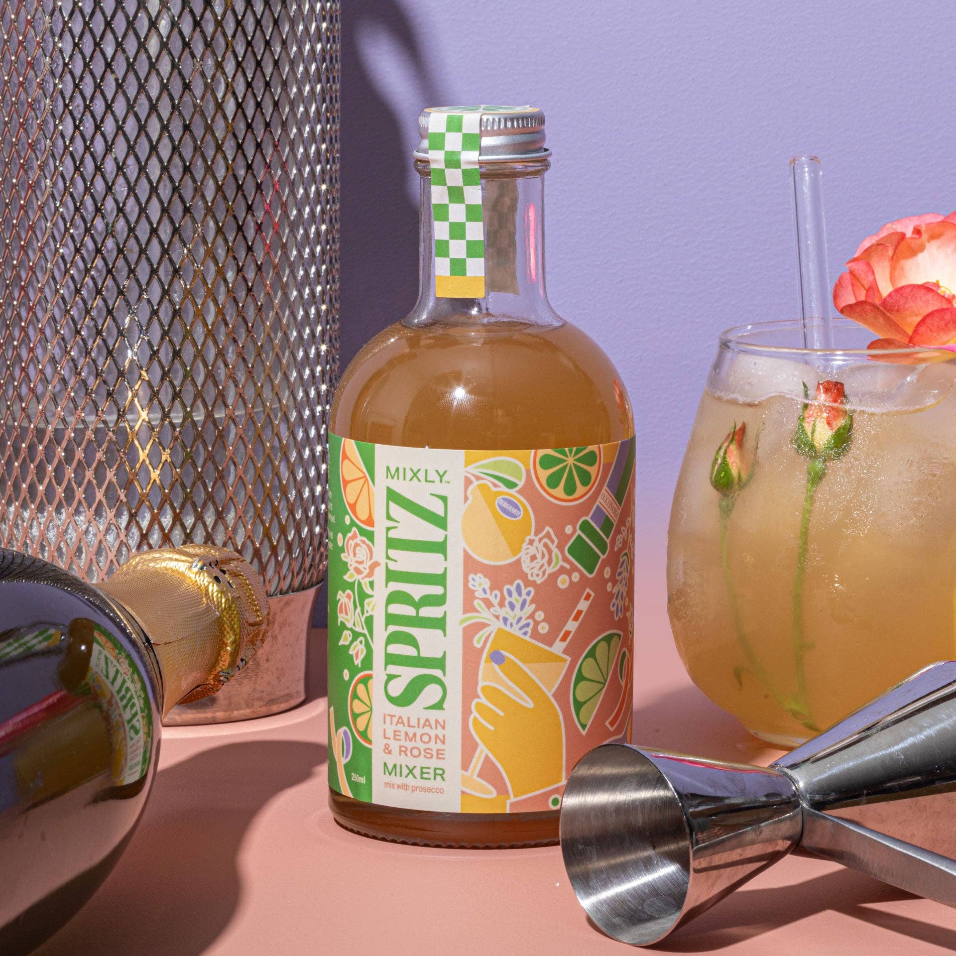 Mixly - Wholesale Cocktail Mix/Syrup - New! Italian Lemon & Rose Spritz Cocktail / Mocktail Mixer7