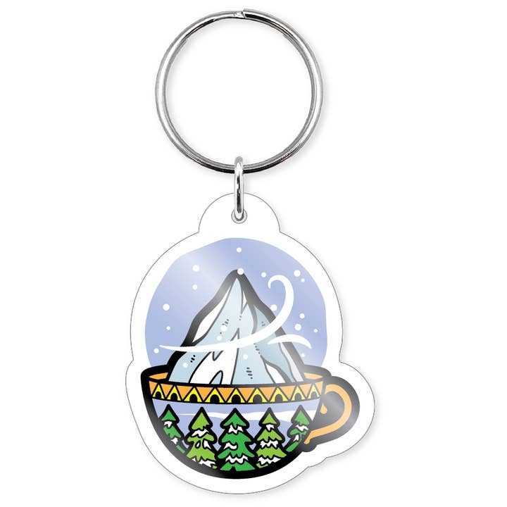 Morris Magnets – wholesale Keychain – Unisex – Keychain - Tea Cup Snow Globe3