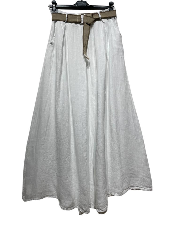 LINEN & COTTON HOUSE - Wholesale Pants - Women's - 22503 100% LINEN TROUSERS WITH BELT AND POCKETS12