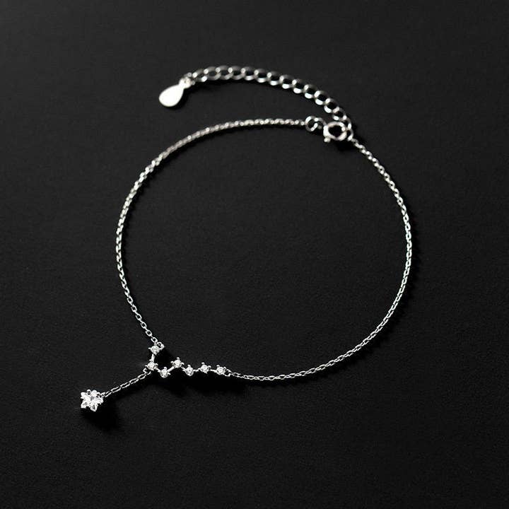 Perimade & Co. LLC - Wholesale Anklet - Big Dipper Star Ankle Bracelet Anklet in 925 Sterling Silver