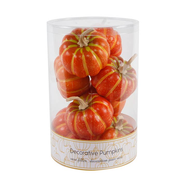 Mini Orange Decorative Pumpkins for wholesale by Flora Bunda Inc