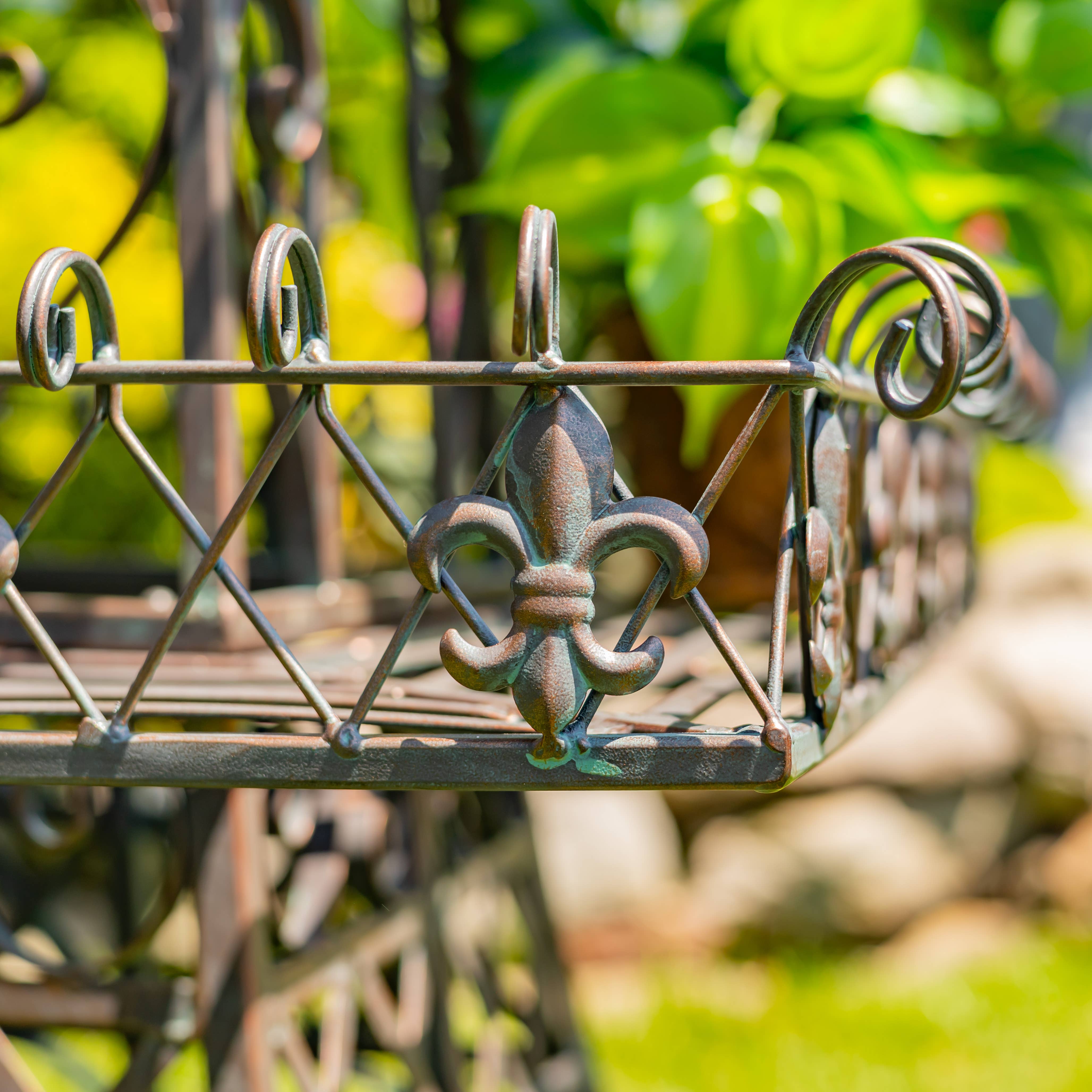 Zaer Ltd. International - Wholesale Plant Pot Stand - 9 Foot Tall Two-Tier Eiffel Tower Plant Stand- 3 Color Opt13