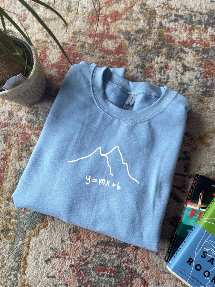 Skier Snowboarder Sweatshirt: "y=mx+b Slope" Fleece-Back - Winter Sports for wholesale by Say It Ain't Sold