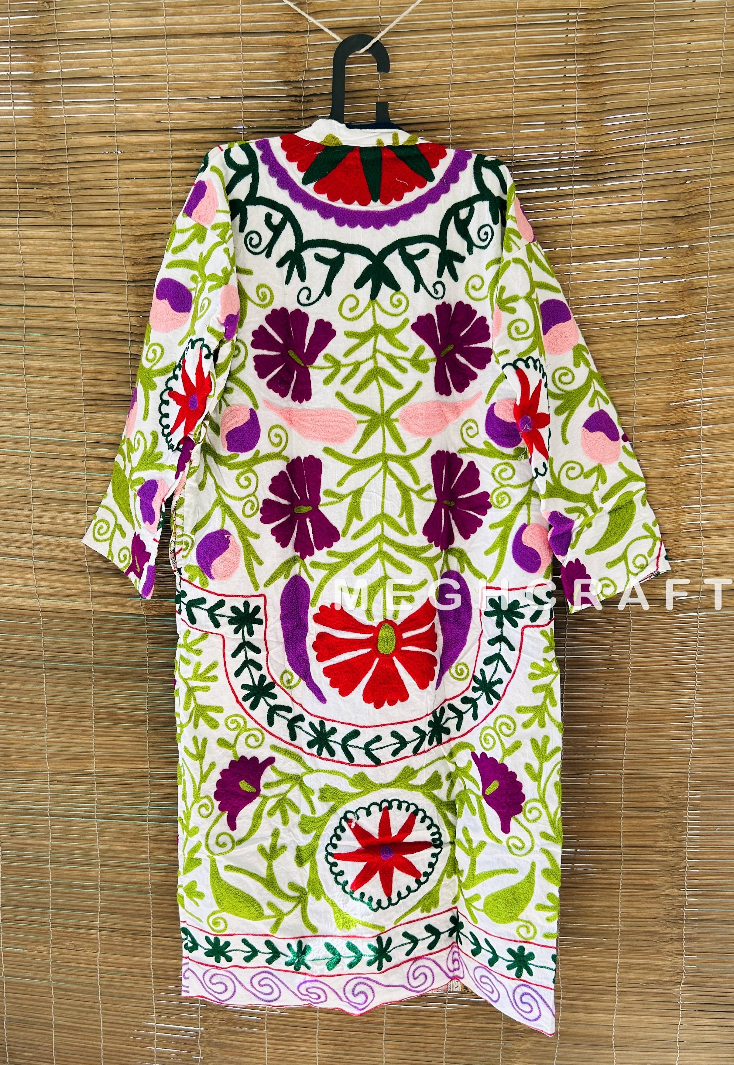 Meghcraft – wholesale Kimono – Women's – Cotton Suzani Embroidered Jacket Kimono Robe-Suzani Coat2
