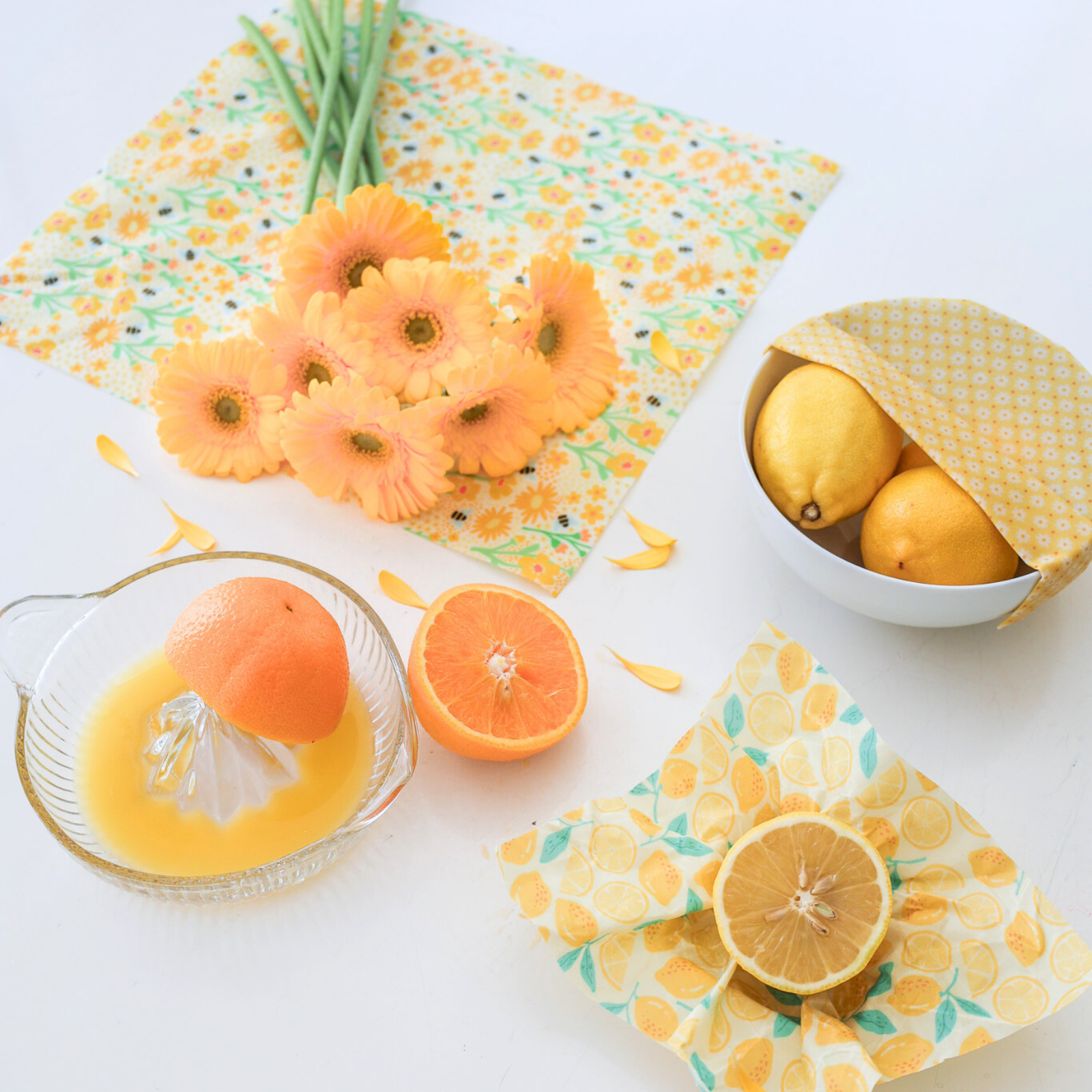 NATURE BEE – Engroshandel Indpakning/pose til opbevaring af mad – Bivoks Wrap Varietssæt - Gul4