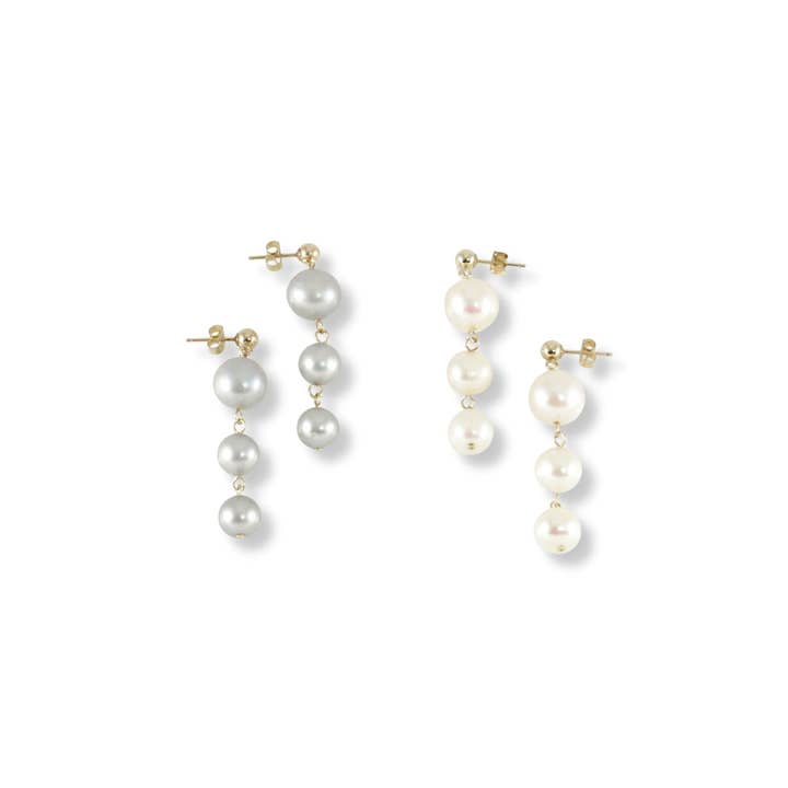 Wasserfall-Ohrringe in Gold Short für den Großhandel von Riina Mettas Jewelry