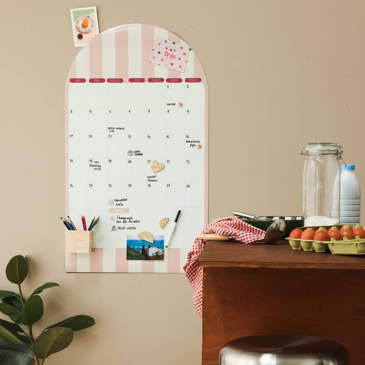 Ewiger monatlicher Magnetkalender - Gestreifter Bogen für den Großhandel von Ferflex