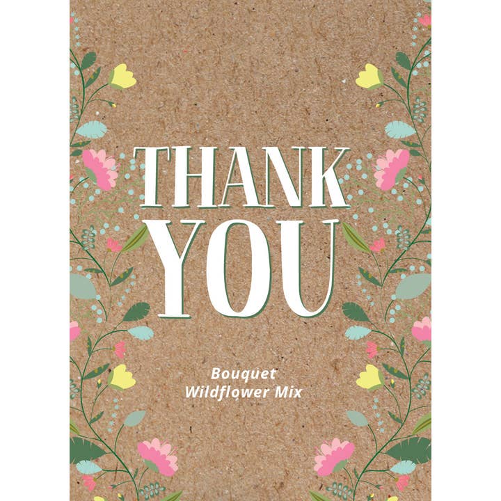 Bentley Seed Co. - Wholesale Plant Seeds - Thank You Natural Brown - Bouquet Wildflower Seed Packets
