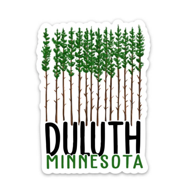 Pinheiros Altos de Duluth, Minnesota - Autocolante por atacado de Kevin & Kaia