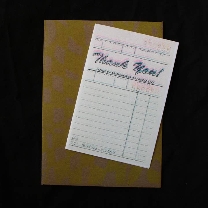 Thank You Receipt Card for wholesale by Looky Here