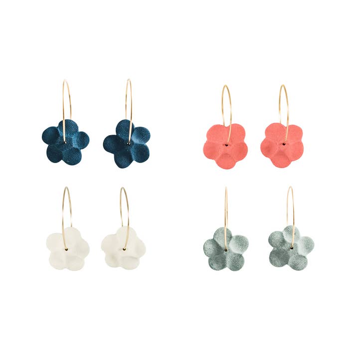 Flower Hoops for wholesale by Jenna Vanden Brink Ceramics