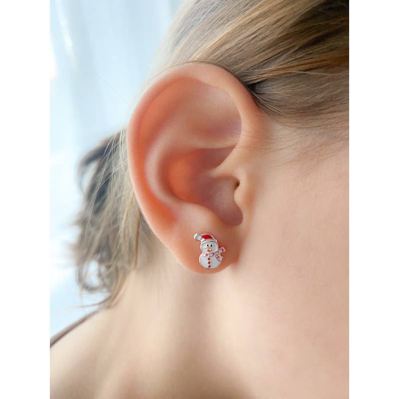 COM FORSA SL – Engroshandel Smykker - Børn – Snemand Ørering 7 X 10MM 925 Sølv0