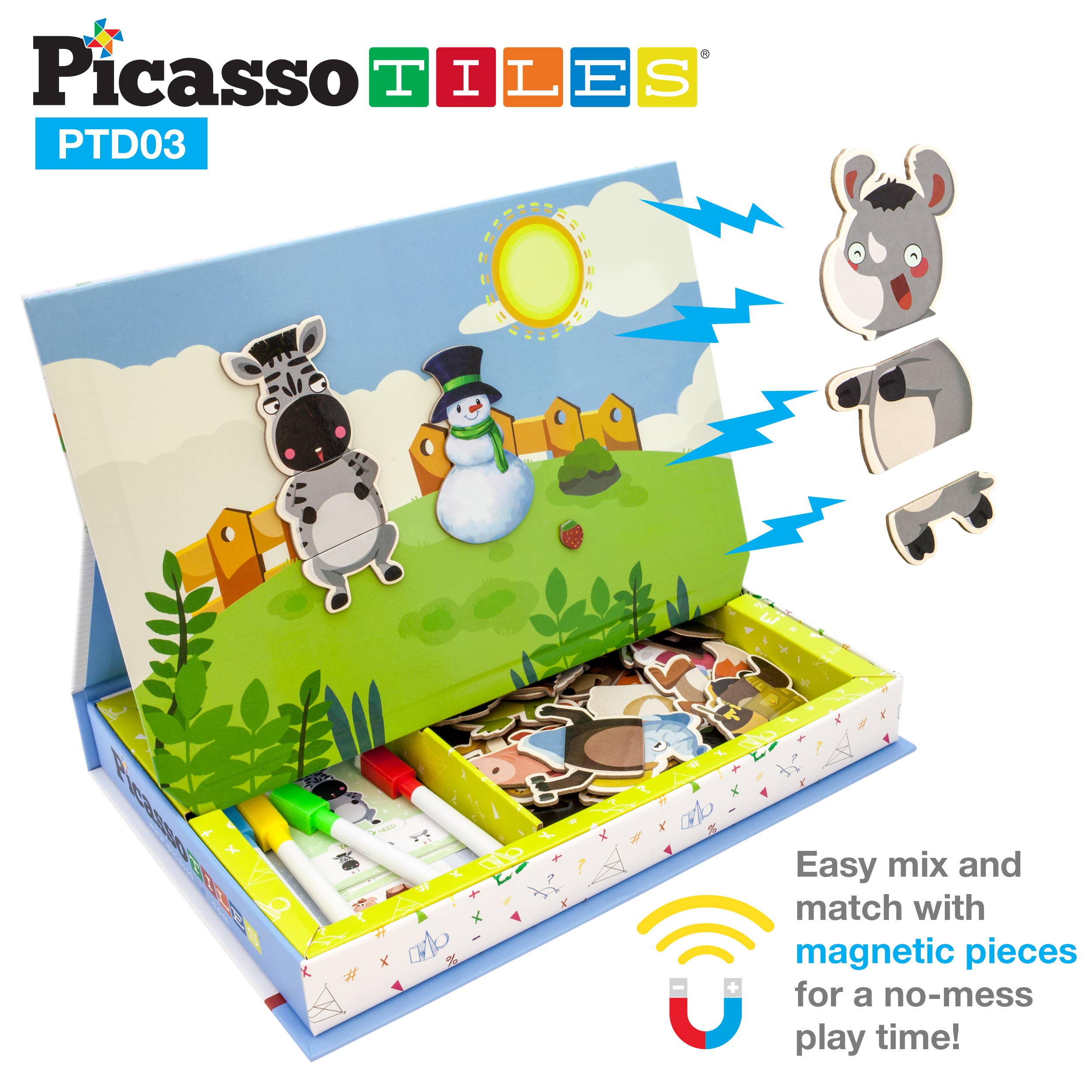 PicassoTiles – wholesale Puzzle – Child – PicassoTiles Mix-and-Match Animal Puzzle Book7