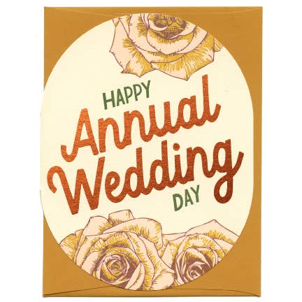 Oval Annual Wedding Card for wholesale by Kiss The Paper