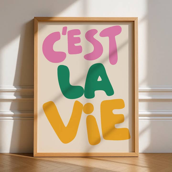 C’est La Vie Word Print for wholesale by Printro