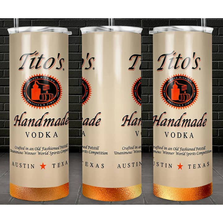 20oz Stainless Steel Tumbler- Tito's Handmade for wholesale by Your Custom Sports