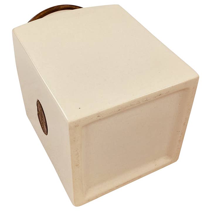Cream Ceramic Biscuit Jar for wholesale on Faire