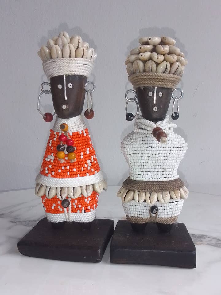 Casal de Boneca Namji laranja e branco (2 bonecos namji) por atacado de HOME DECOR FR