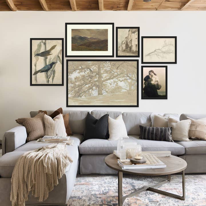 Soft Neutrals Landscape Vintage Gallery Set for wholesale by August Print Shop