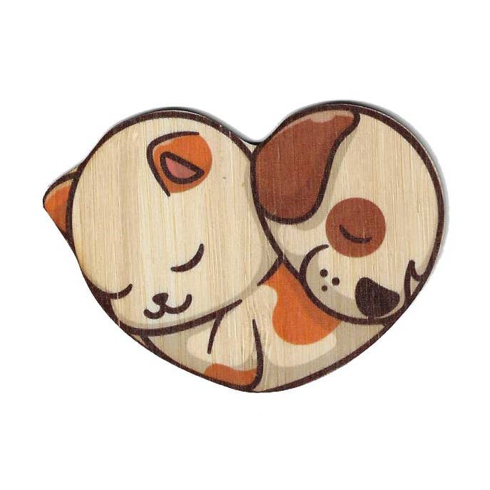 Heart Cat/Dog for wholesale by Bamboo Wood Stickers