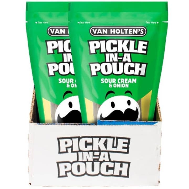 L&F Universal Goods - Wholesale Fruit Snacks - Pringles Van Holten's Sour Cream & Onion Pickle Pouch 12 CT