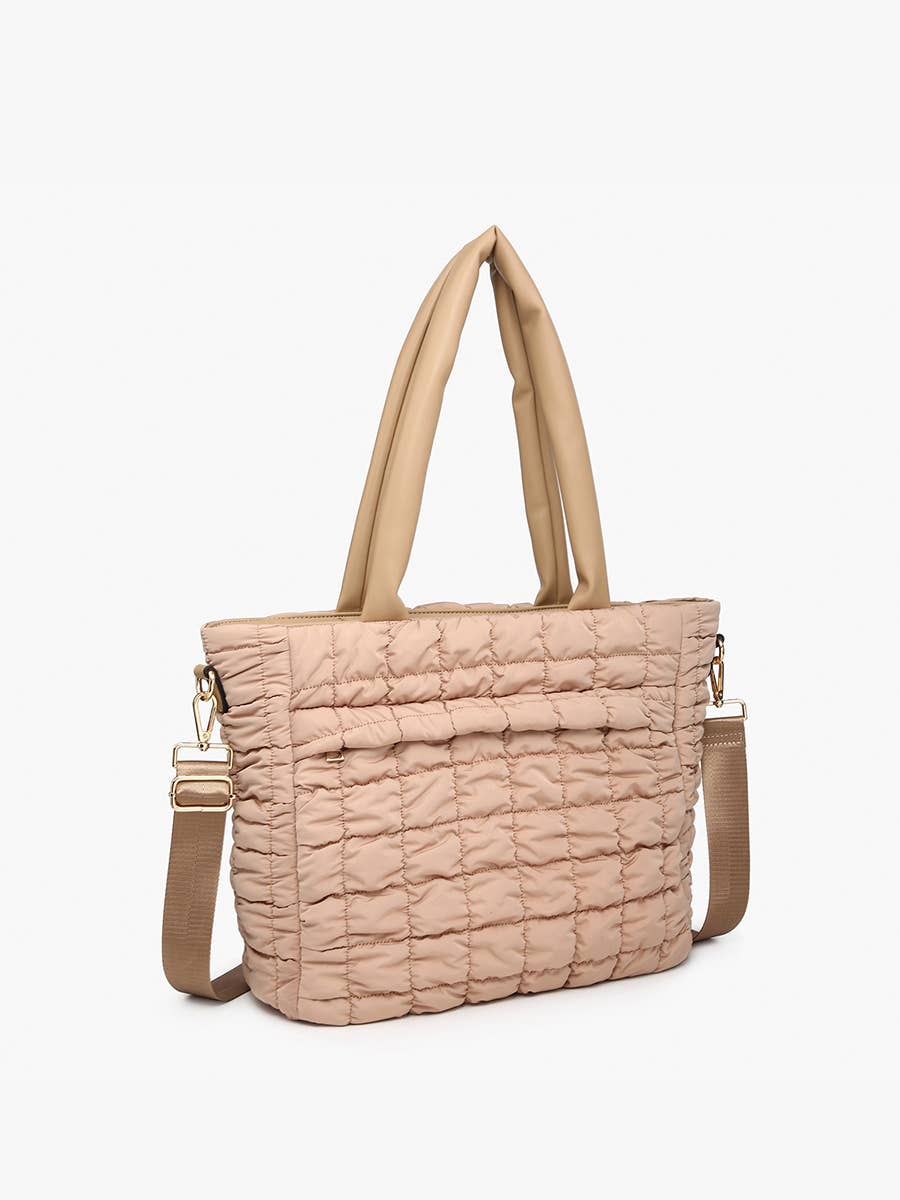 Jen & Co. - Wholesale Tote Bag - Women's - M2517 Kelly Quilted Puffy Tote w/ Zip Closure2
